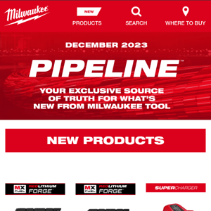 NEW & COMING SOON December Solutions | MILWAUKEE® PIPELINE™