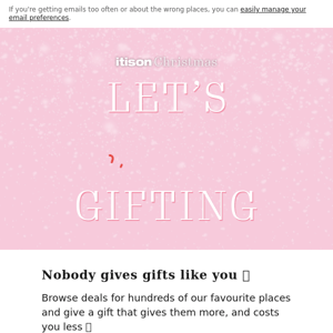 Shop NEW gift experiences✨