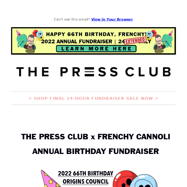 ⏰ EXTENDED - FRENCHY CANNOLI BIRTHDAY FUNDRAISER