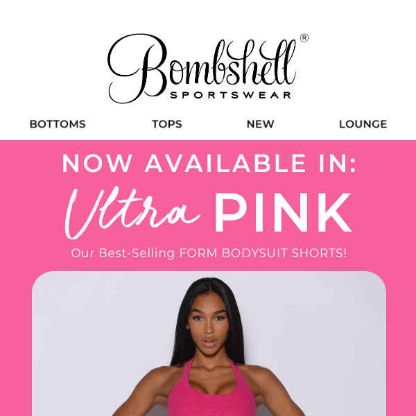 Our Best-Selling Bodysuit now in ULTRA PINK! - Bombshell Sportswear