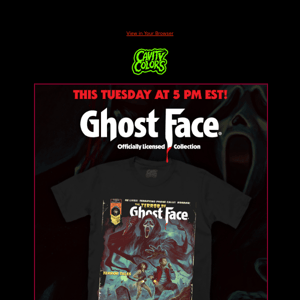 😱 GHOST FACE this Tuesday! 🔪