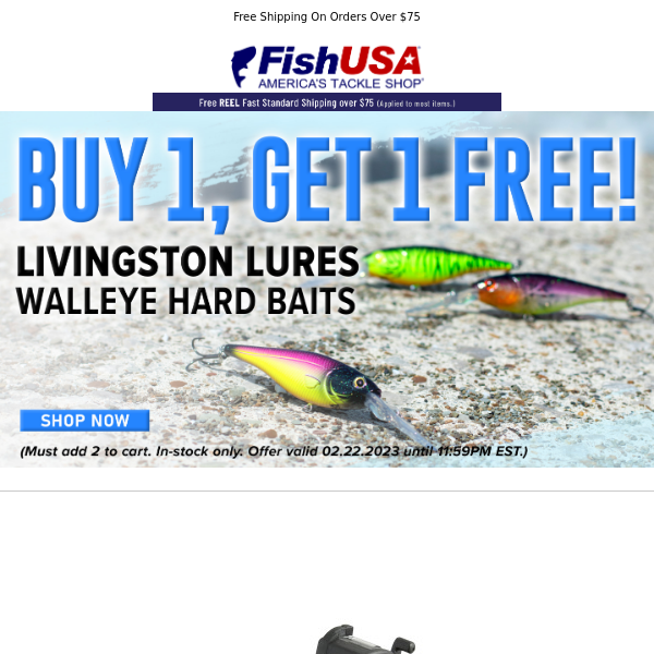 Buy 1, Get 1 Free on These Livingston Lures!