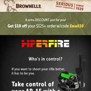 Shoot better with a Hiperfire trigger!