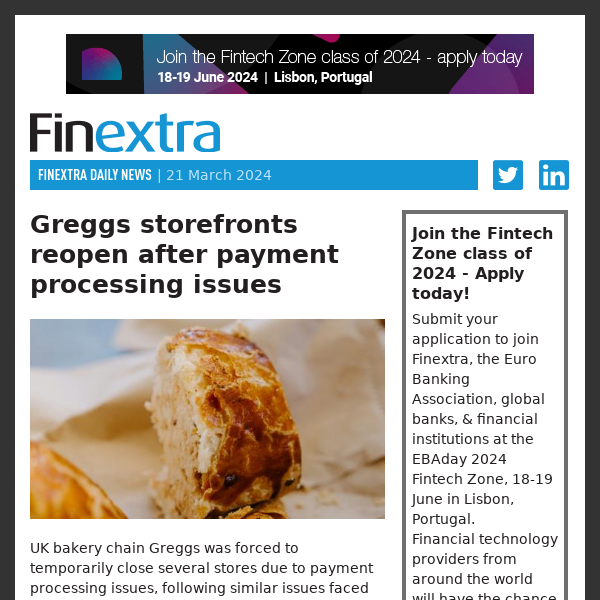 Finextra Daily News: 21 March 2024