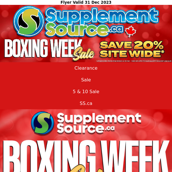 😢 Final Day - Boxing Week Deals + Save 20% Site Wide 📦