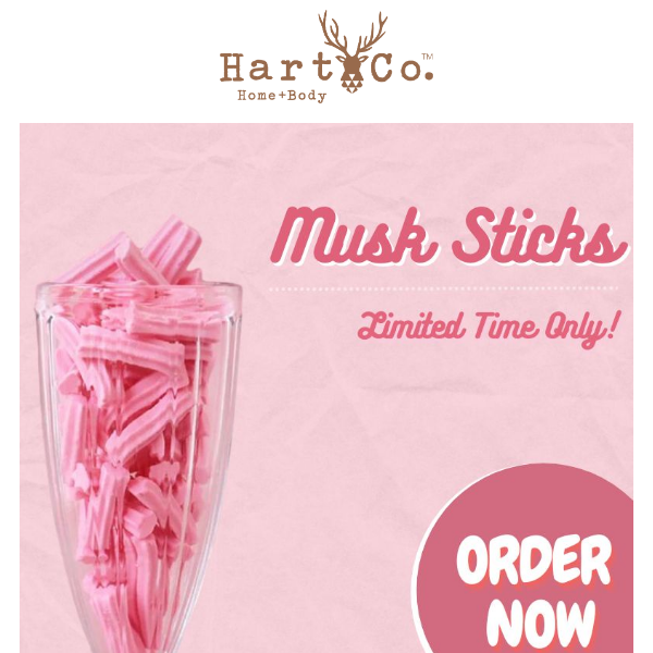 RESTOCK - Musk Stick Candles! Hurry These Wont Last Long!