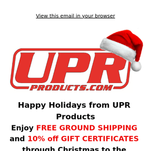 UPR Products Holiday Sale