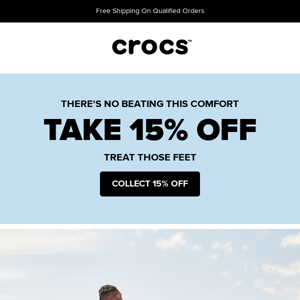 15% off your next Crocs order