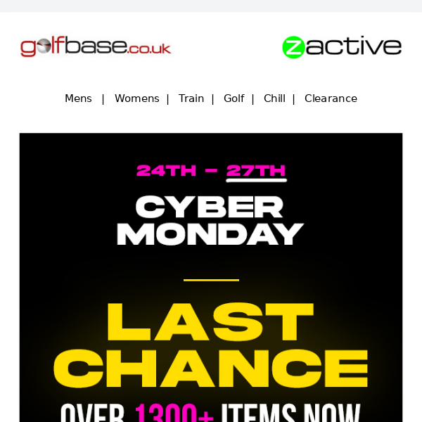 Last Chance - Cyber Monday Deals!