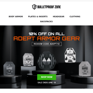 ‼️Huge Savings on Adept Armor’s cutting-edge gear - Limited Time Offer!