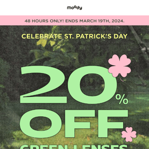 48 HRS ONLY: Extra 20% OFF! 🍀