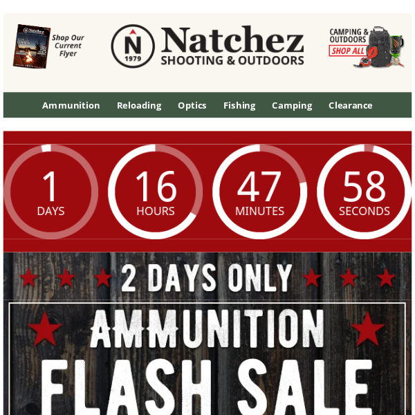 2 Days Only Ammo Flash Sale with Free Shipping