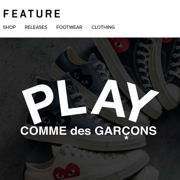 RESTOCKED: Converse x Comme des Garçons PLAY ❤️