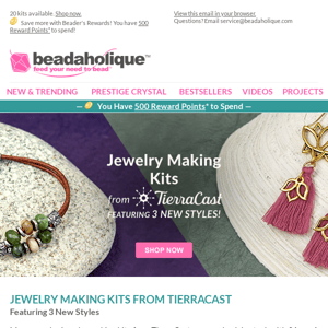 New TierraCast Beading Kits are Here and More Back in Stock!