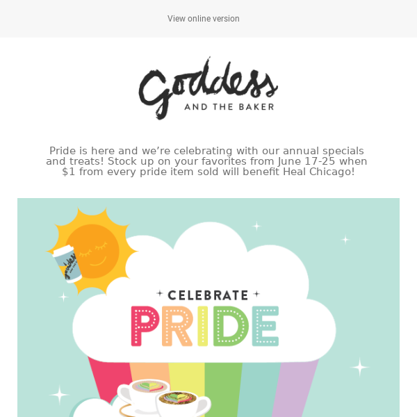 Celebrate Pride with Goddess and the Baker!