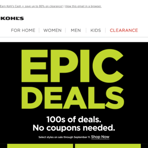100s of Epic Deals. No coupons needed. 🤯