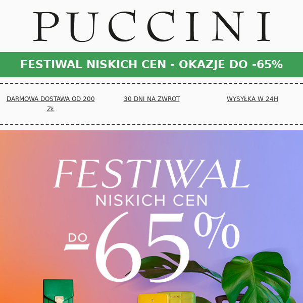 Festiwal Niskich Cen 🎉 Okazje do -65%, sprawdź 👉