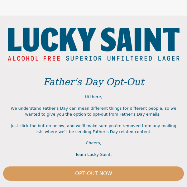 Father's Day Opt-Out