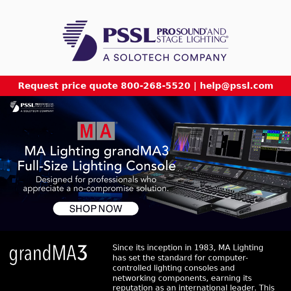 grandMA3: MA Lighting's flagship console