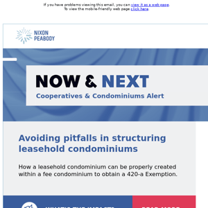 Avoiding pitfalls in structuring leasehold condominiums