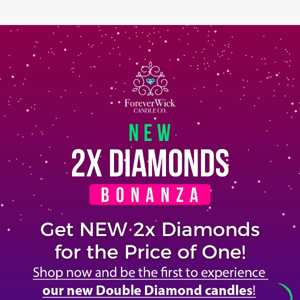 Half Price: NEW 2 Diamond Candles ❤️