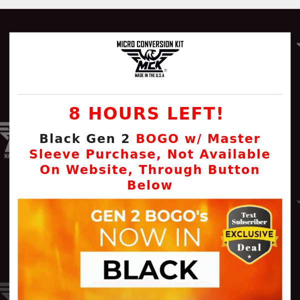 🕛 Only 8 hours Left For This Once In Forever Black Gen 2 BOGO Sale 🕛