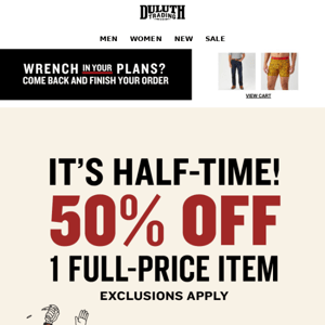 Duluth Trading Company Sale - Score 50% OFF + Free Shipping!