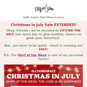 CHRISTMAS IN JULY: EXTENDED! 😱