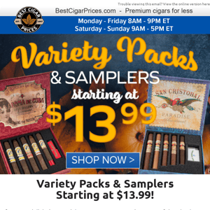 🦇 Variety Packs & Samplers Starting at $13.99! 🦇