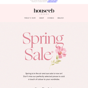 Spring sale starts today!