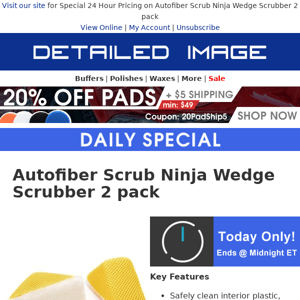 Autofiber Scrub Ninja Wedge Scrubber 2 Pack