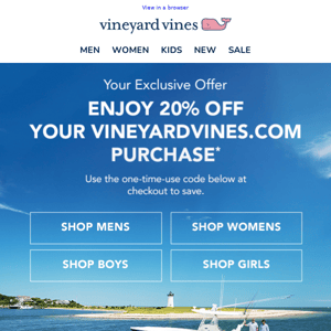 Enjoy 20% Off Your Purchase 🐳