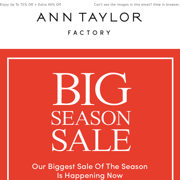 Our BIGGEST Sale OF The Season Is Happening Now