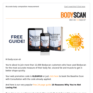 Body Scan UK, here's your 10% Bodyscan discount!