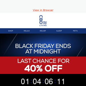 ⏰ Final Hours: 40% OFF Sale Ends TONIGHT!
