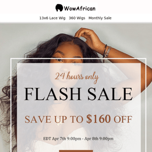 24 Hrs Only!⏰ Up To $160 OFF Flash Sale 🎉