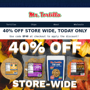 40% Off Store-wide!