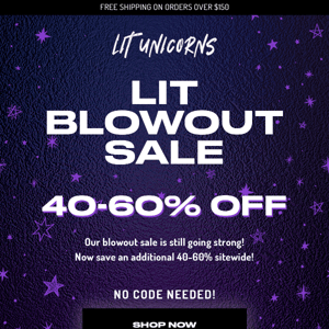 🦄 Omg, 40-60% off sitewide!
