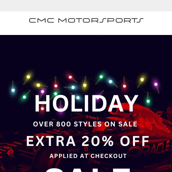 Save up to 70% Holiday Sale 🏎️ 💨 🏁