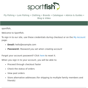 Welcome to Sportfish