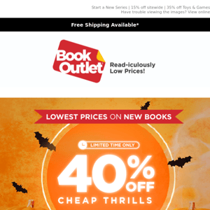 BOO! 👻 40% off cheap thrills inside!