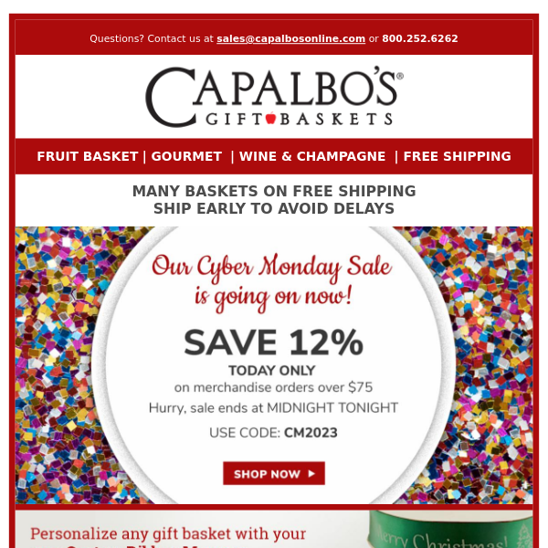 Cyber Monday Mania – Save 12% Today