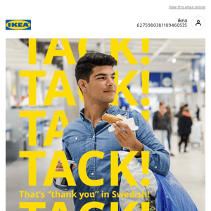 We want to say “Tack” to IKEA Family members, with lots of offers!