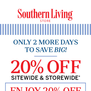 Only 2 more days to save 20% off!