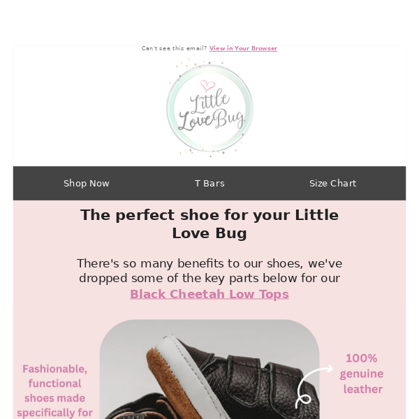 The perfect shoe for your Little Love Bug