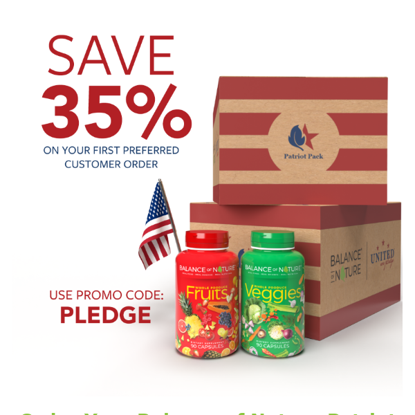Fruits & Veggies Support Freedom! Try the Patriot Pack!