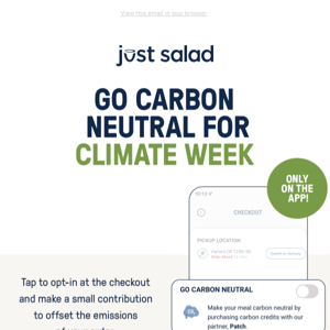 Go carbon neutral for climate week