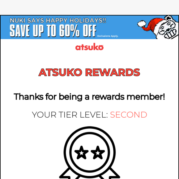 You have 60 Atsukoins waiting for you!