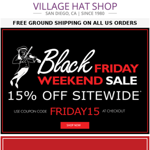 15% off Black Friday Extended