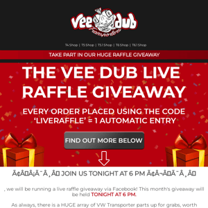 JOIN OUR LIVE RAFFLE TODAY @ 6 PM 🎟💰